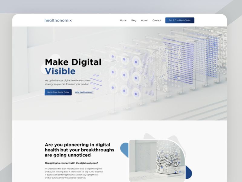 Healthonomix SaaS Platform: Clean UI Engineering & Clinical-Grade Web Architecture