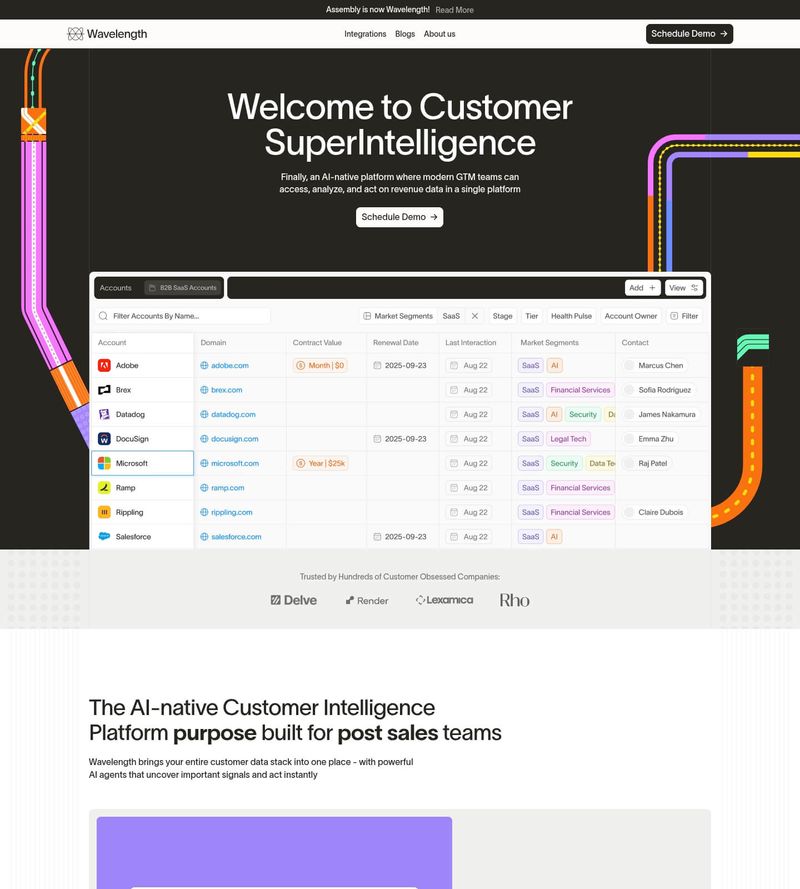 Screenshot taken from wavelength.cx