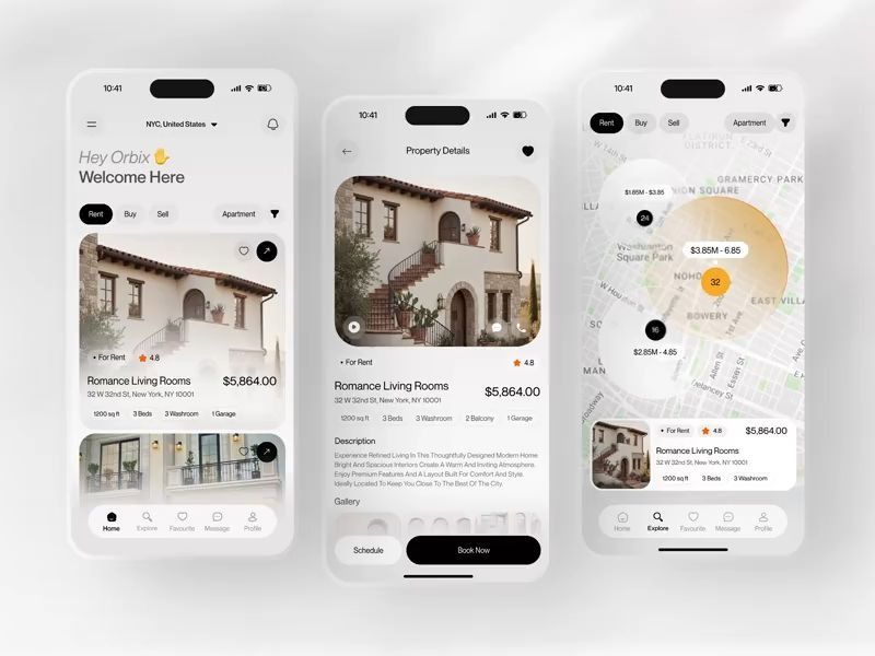 Aurex Living | Real Estate App UI