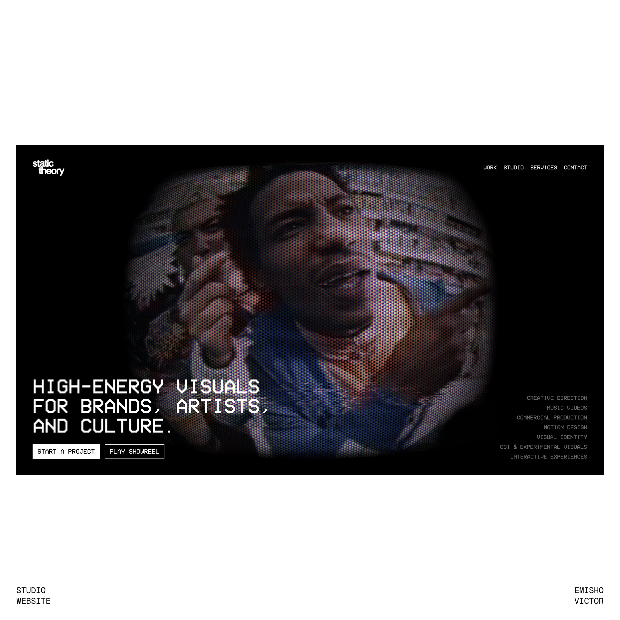 CRT-TV Inspired Creative Studio Website Image 1