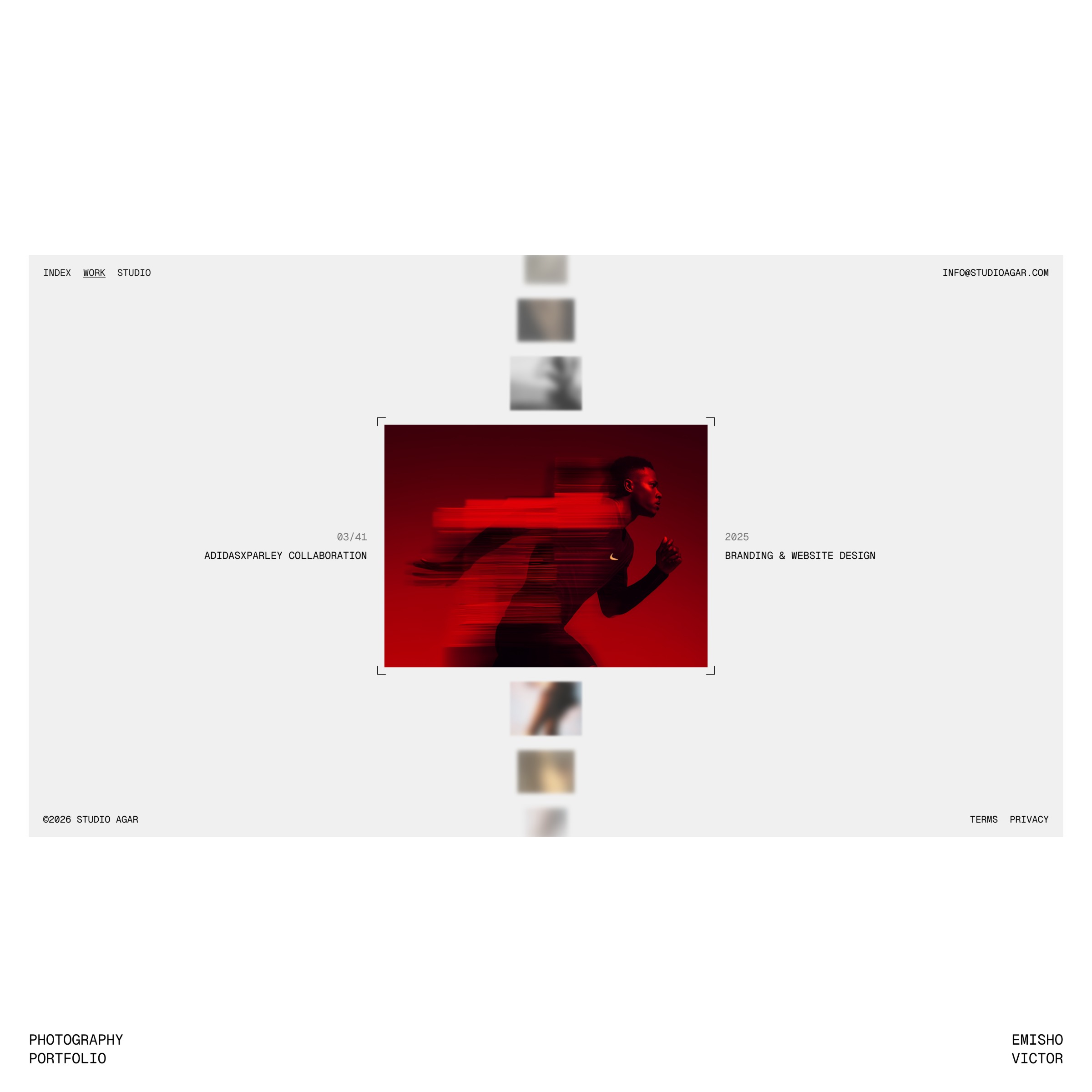 Studio Agar — Minimal Editorial Portfolio Concept Image 1