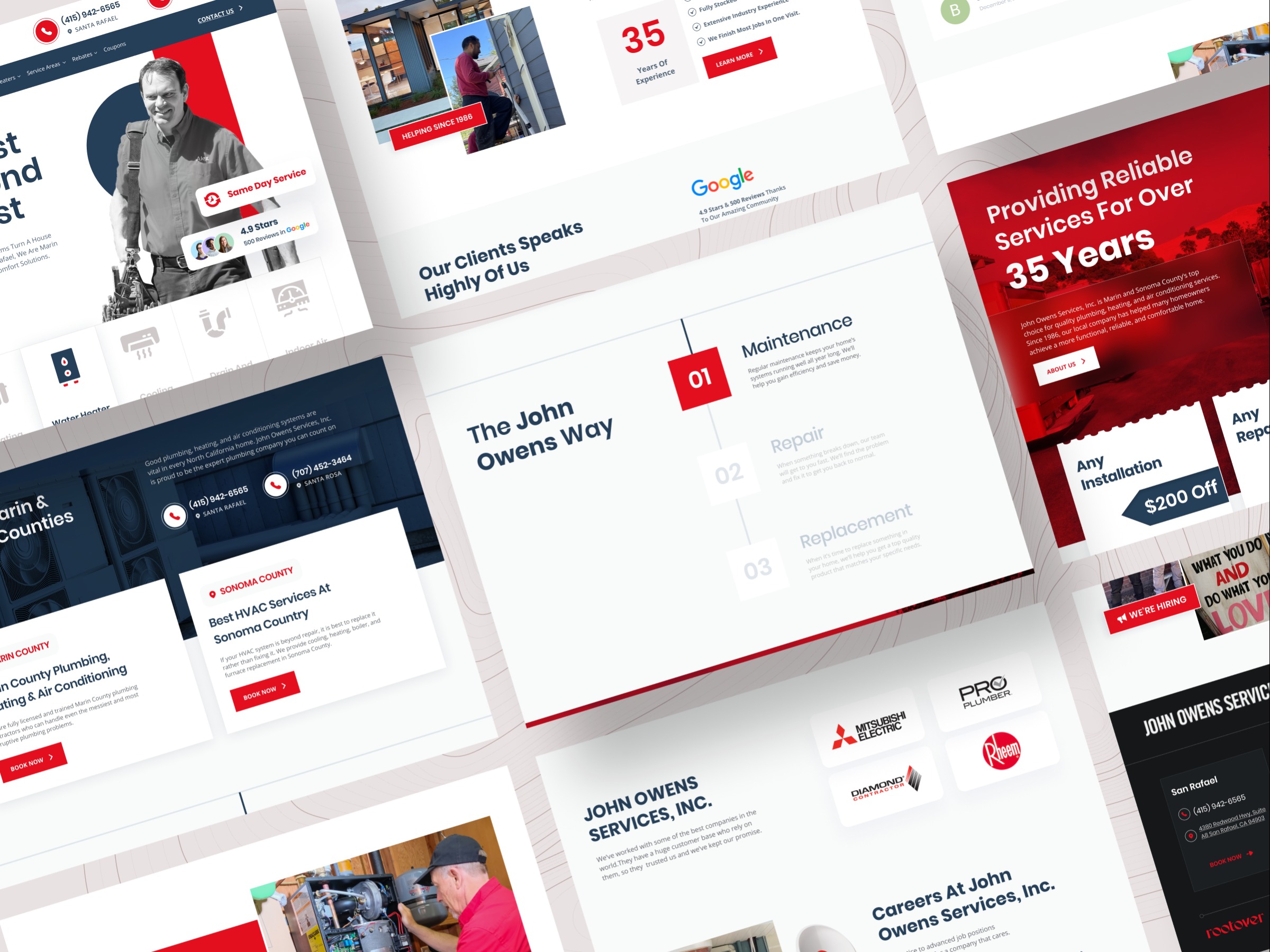 HVAC Company Website Design Image 0