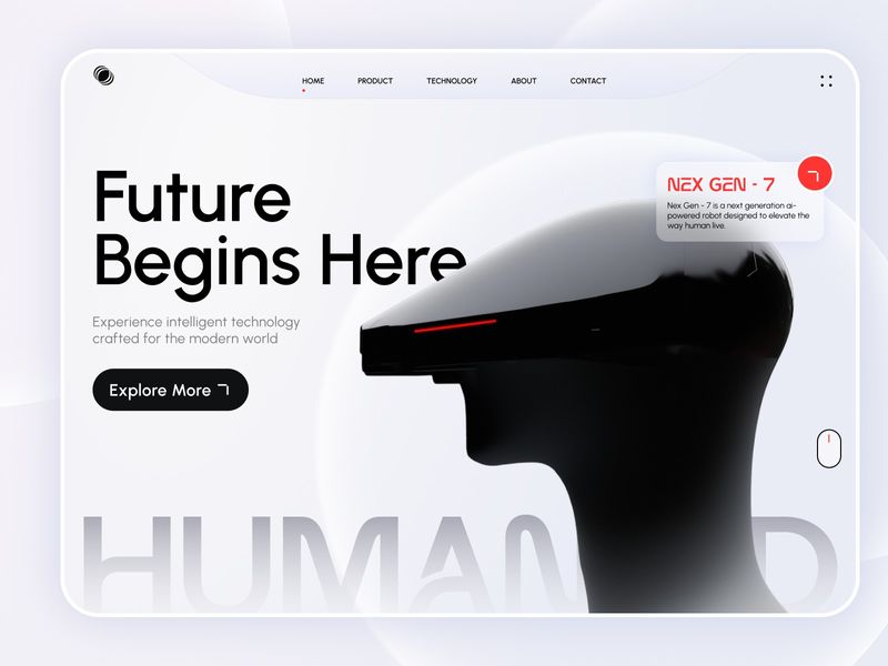 Futuristic AI Landing Page