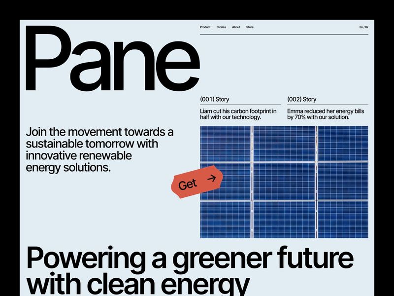 Solar Green Energy Website Design Hero