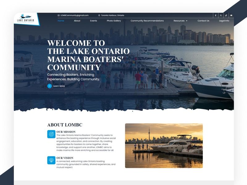 Lake Ontario Marina Boaters' Community: A Vibrant UI for Nautical Enthusiasts