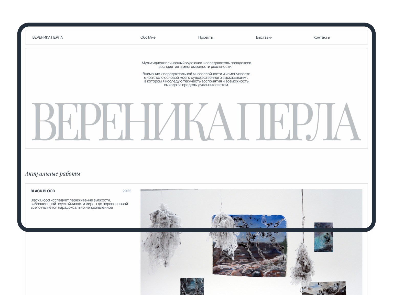 Website portfolio for an artist Image 0
