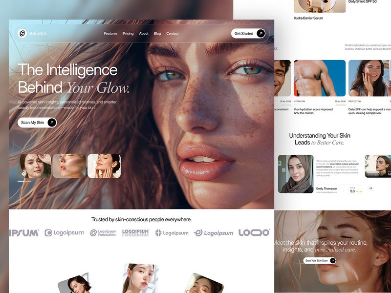 AI Skincare | Luxury Beauty Website Design