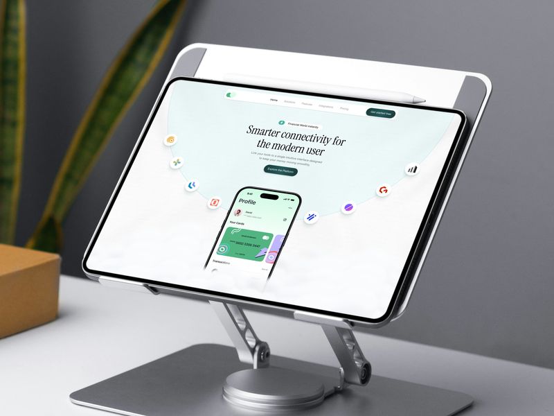 Modern Fintech Hero UI Design 🌐