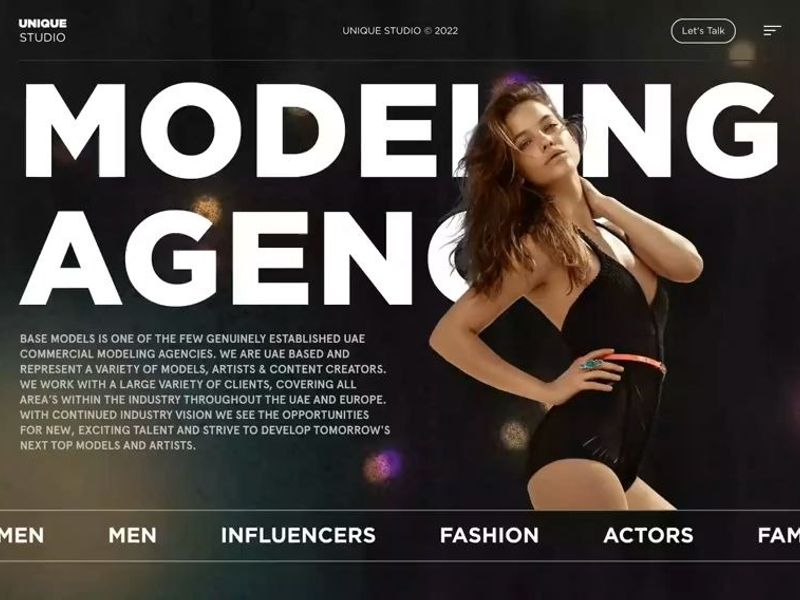 Model Agency Website