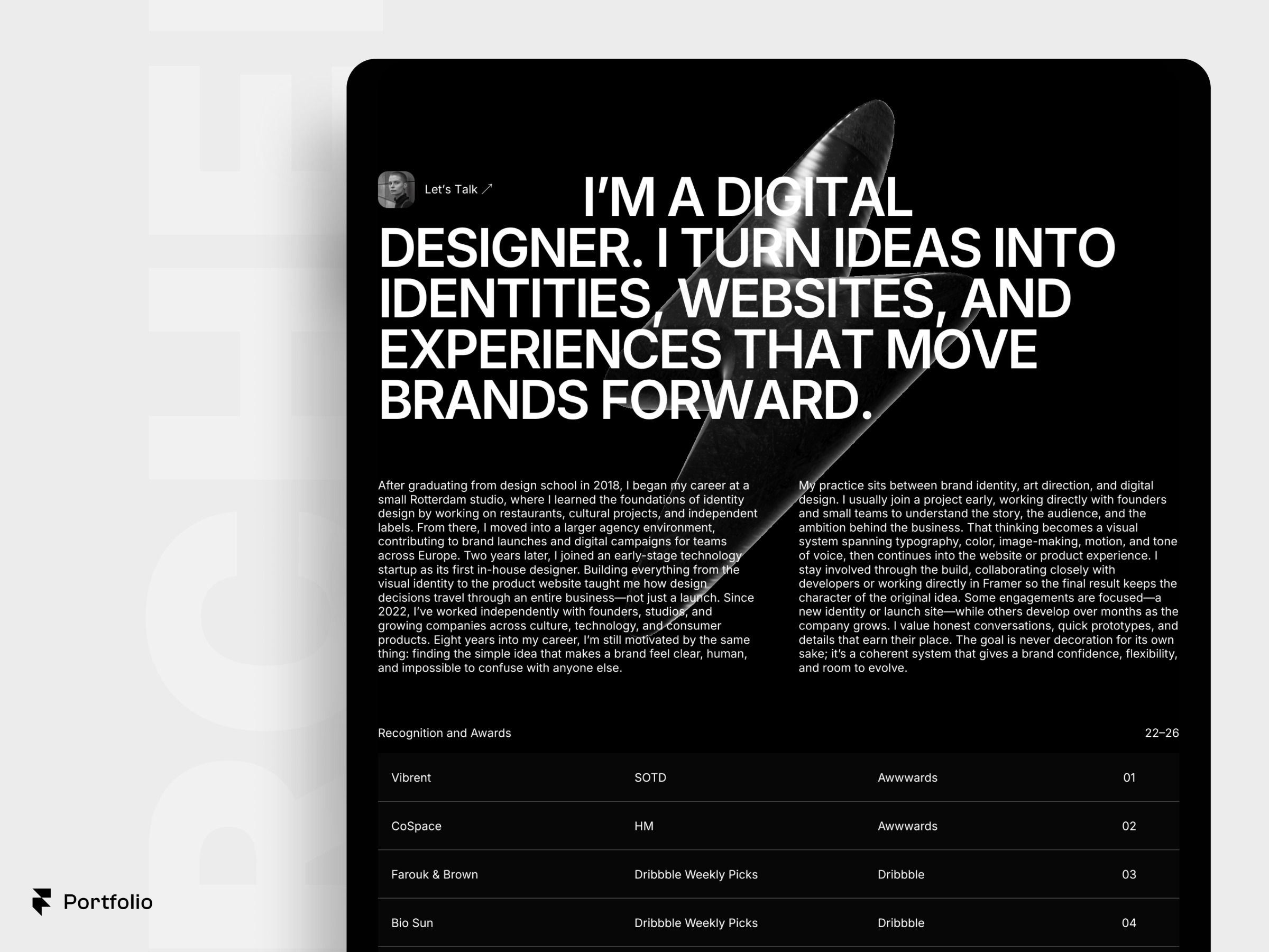 TD_Mike — Free Website Template for Framer Image 0