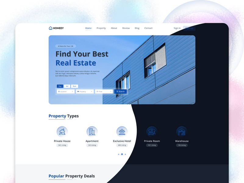 Homeey – Real Estate Figma UI Kit