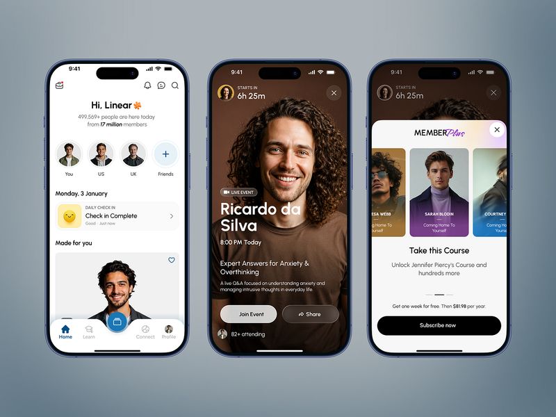 Wellness Community App Design | Health & Personal Growth