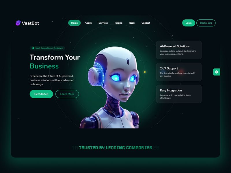 VaatBot – AI Chatbot & Business Landing Page Template 🤖⚡