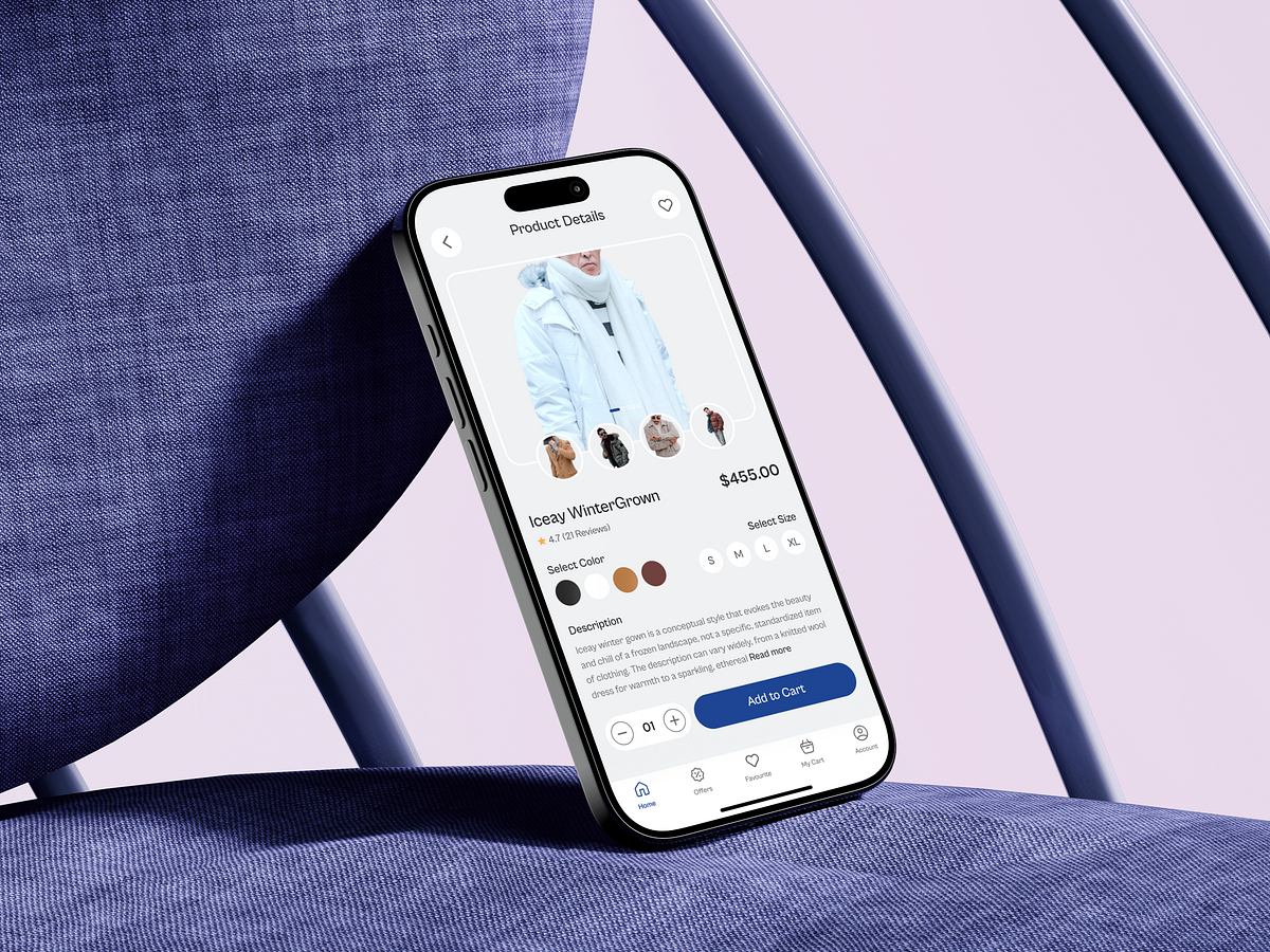 eCommerce Fashion & Apparel Mobile App - Product Details Screen