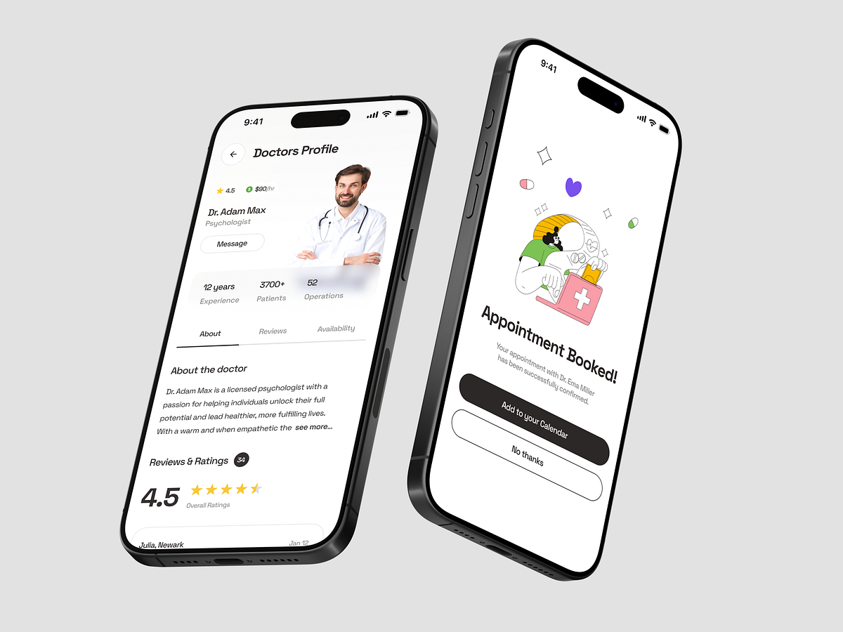Medical Mobile App | Doctor Profiles and Appointment Booking