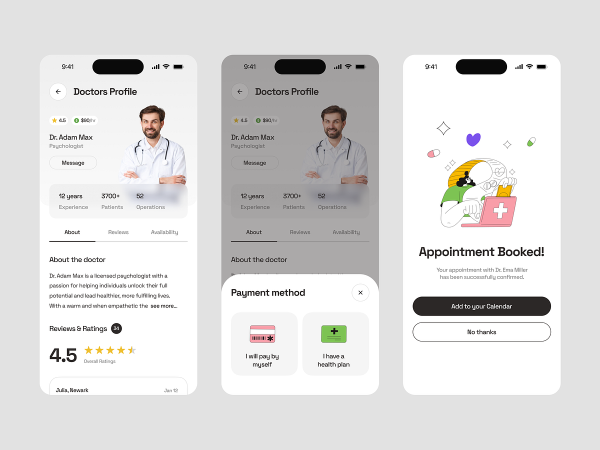 Medical Mobile App | Doctor Profiles and Appointment Booking Image 1