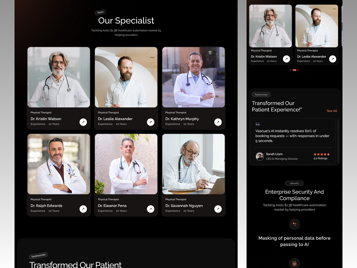 NexaCare - AI Healthcare Website Design by Orbix Studio on Muzli