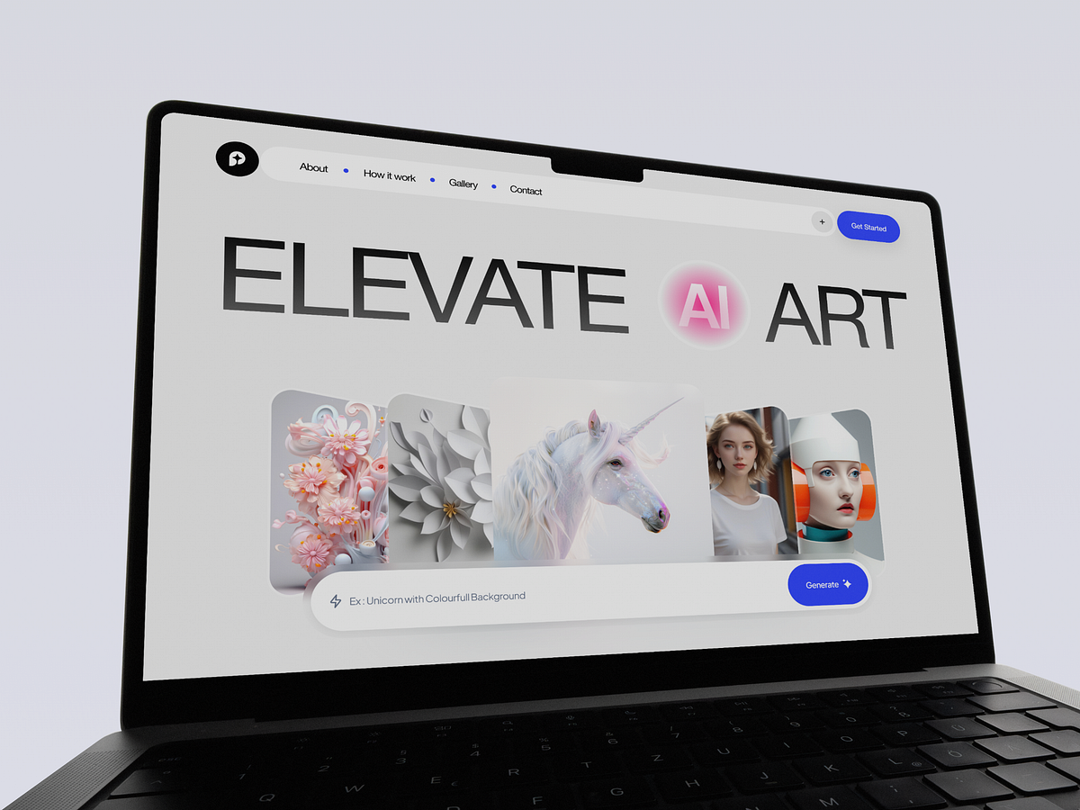 Elevate AI Art - Modern Website Design Image 0