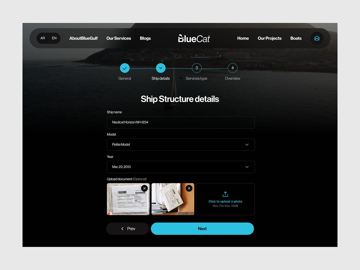 BlueCat – Luxury Yacht Service Flow Image 1