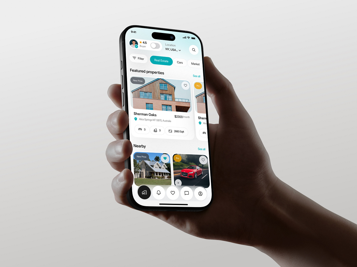 Real Estate Mobile App Design Image 0