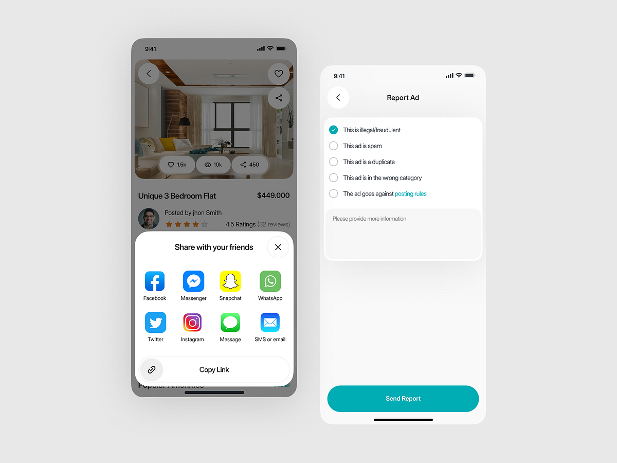 Real Estate Mobile App Design Image 2
