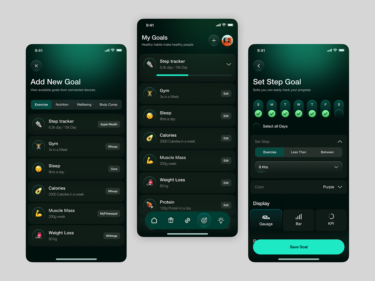 Fitness Challenge App – Gamified Health Tracking UI Image 2