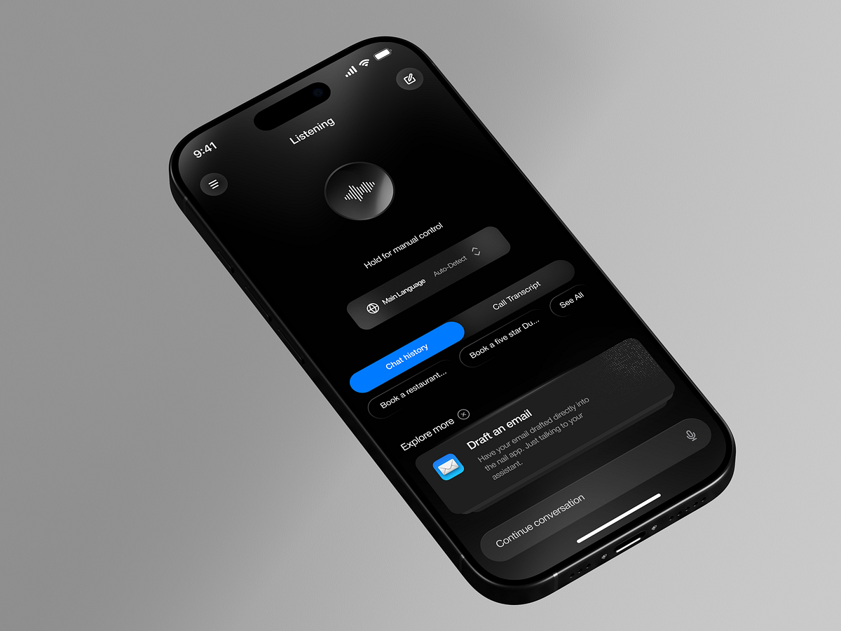 AI Email Drafting Flow – CoreAssist App Design Image 1