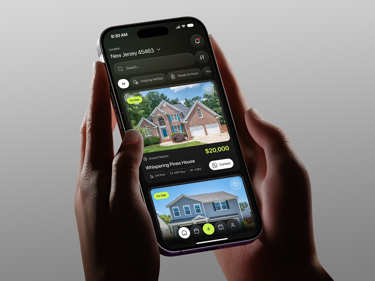 Real Estate Mobile App – Modern Property Search UI  Image 1