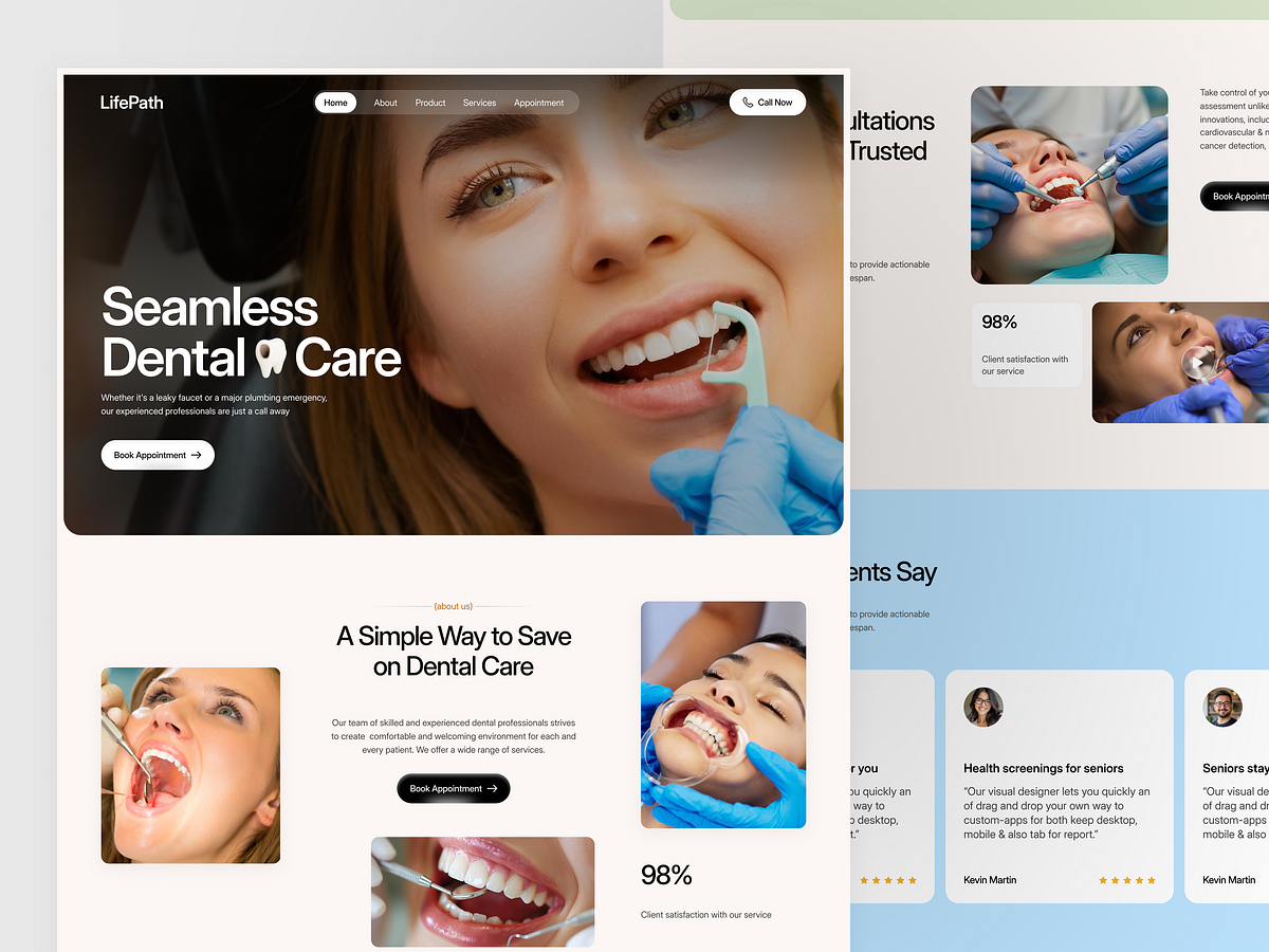 LifePath - Dental Care Landing Page Design