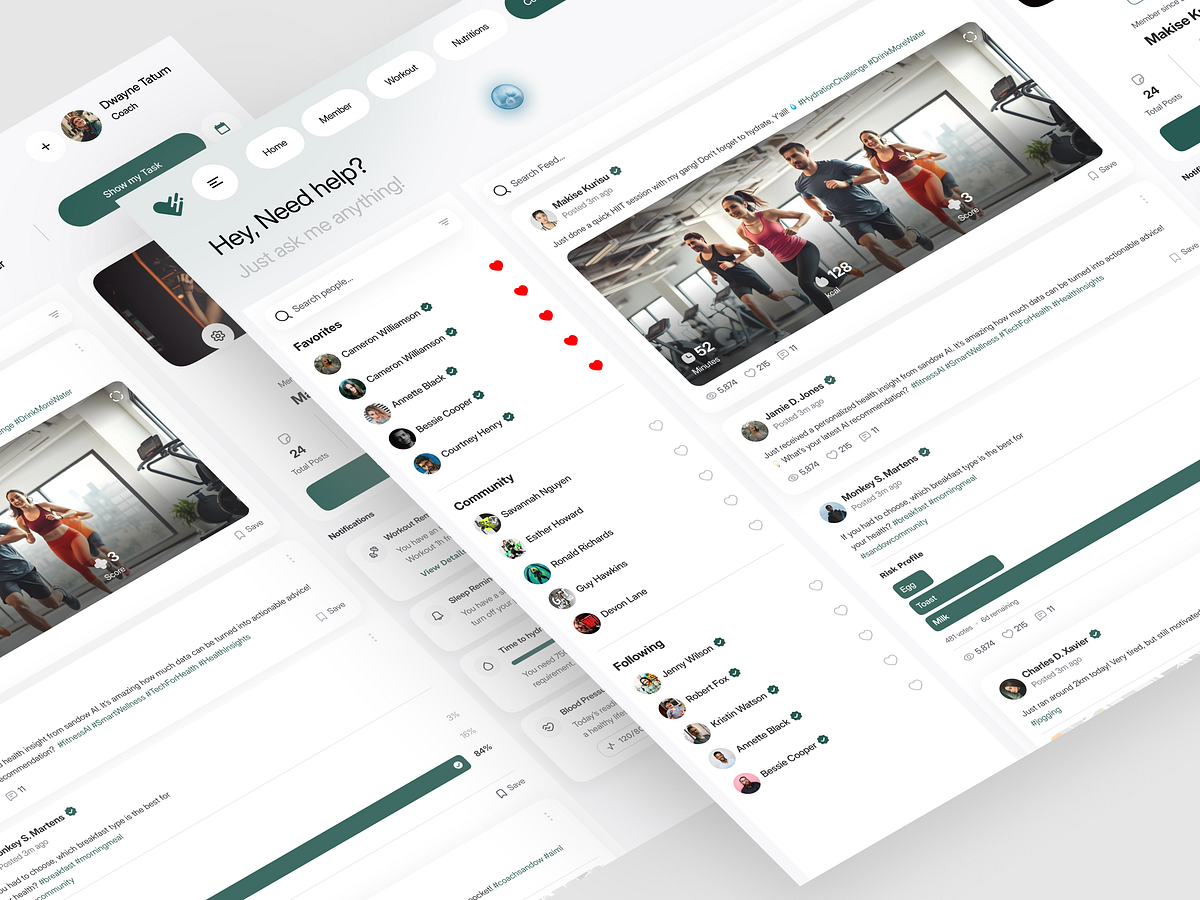 Fitness Nutrition Web App | Social Engagement Image 0