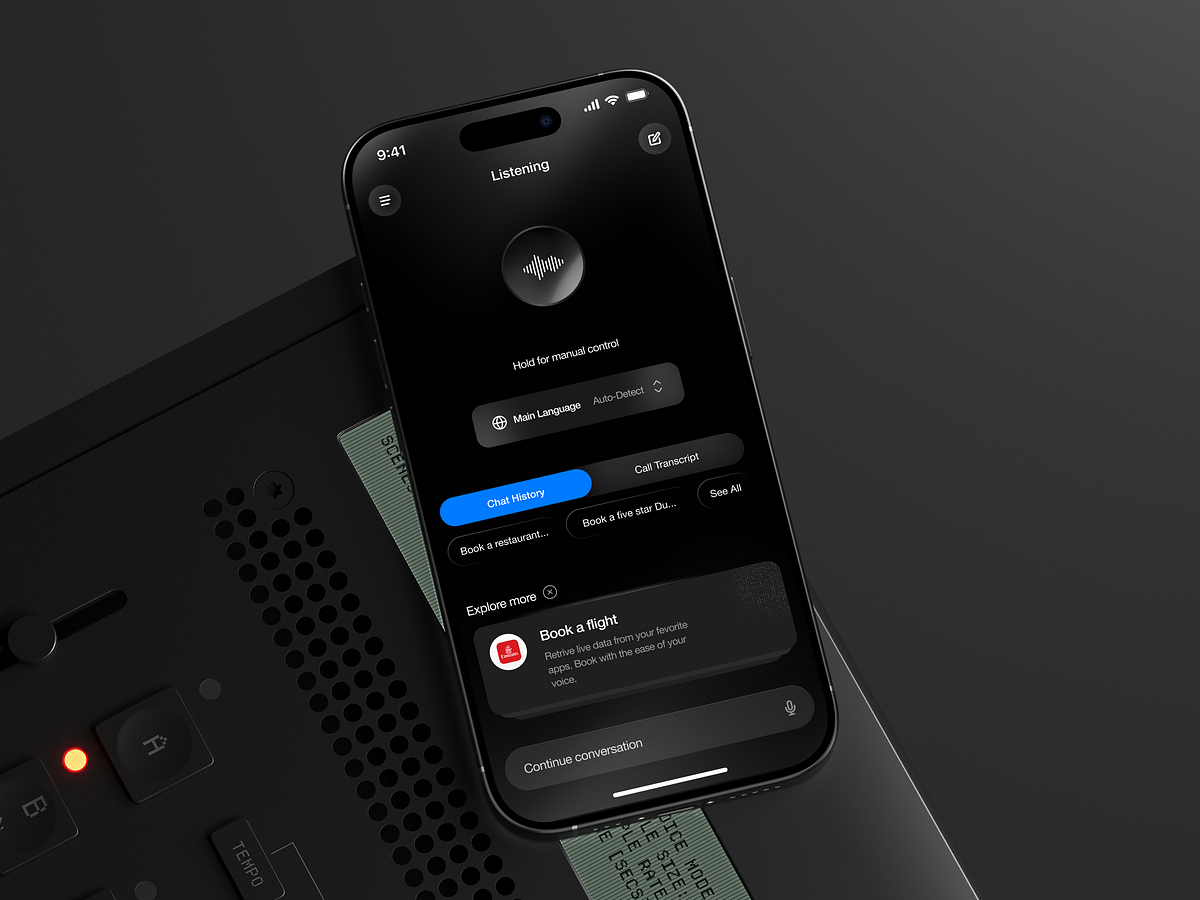 CoreAssist -  Ai Voice Mobile App Design