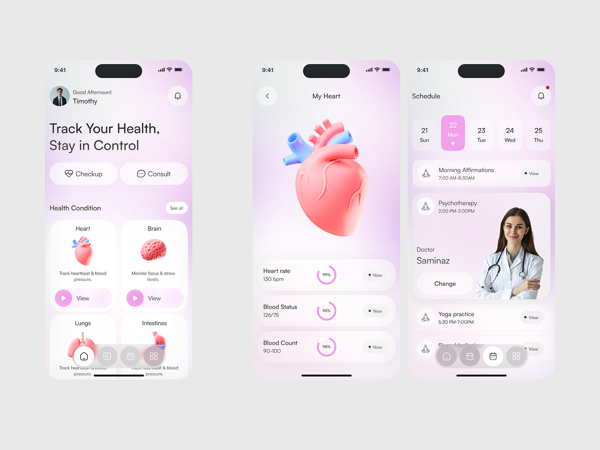HealSync - Healthcare Mobile App Design Image 1