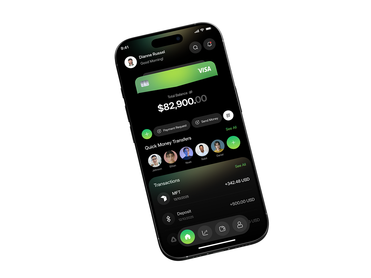 Fintech App Design - Payment & Money Transfer Image 1