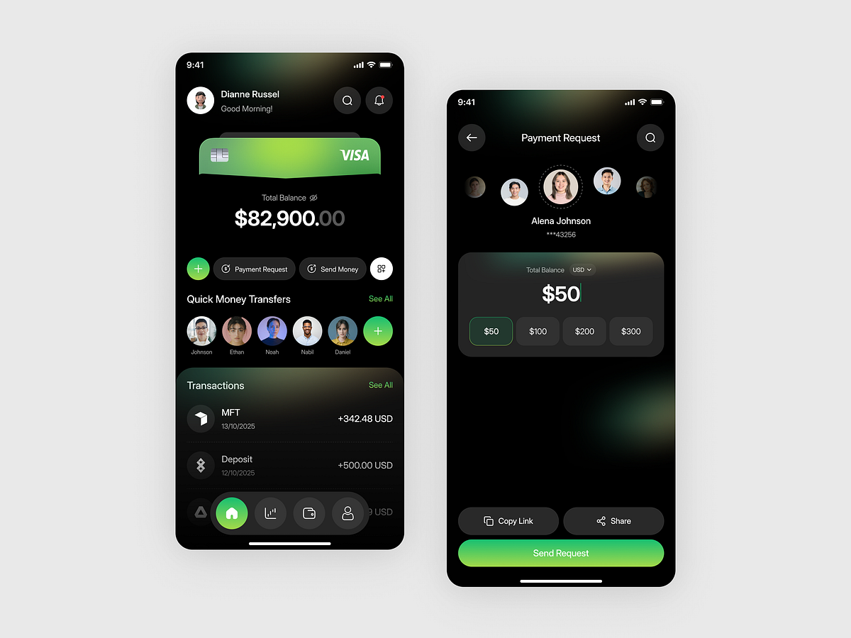 Fintech App Design - Payment & Money Transfer Image 2