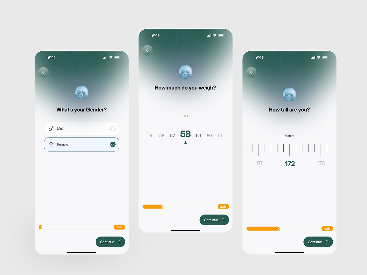Fitness Nutrition App Design - Workout Goal Setup Flow Image 0