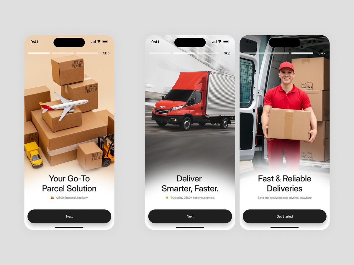 Couriq - Courier Service App Onboarding Screen Image 0