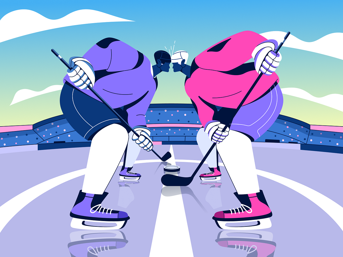 Hockey Moment — Dynamic Sports Illustration Design