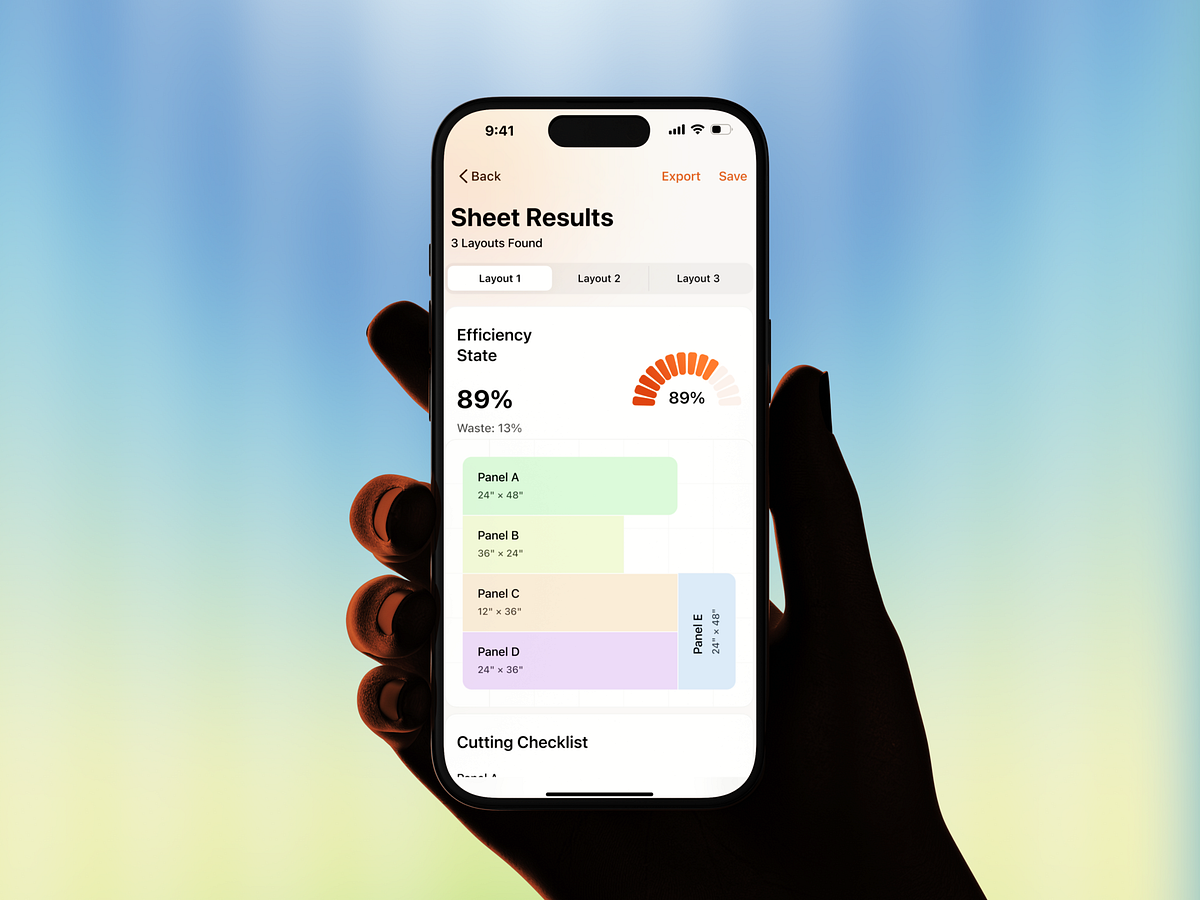 Wood Slab Measurement App Design