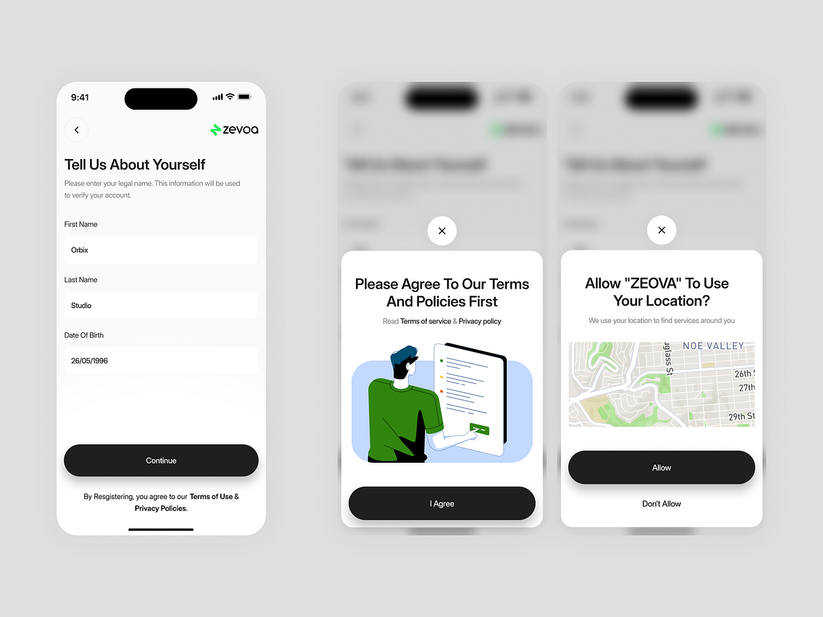 Zevoa Mobile App - Identity Verification Flow Image 0