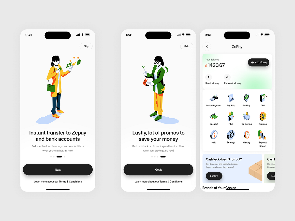 Zevoa-  Digital Wallet Onboarding & Dashboard UI Image 0