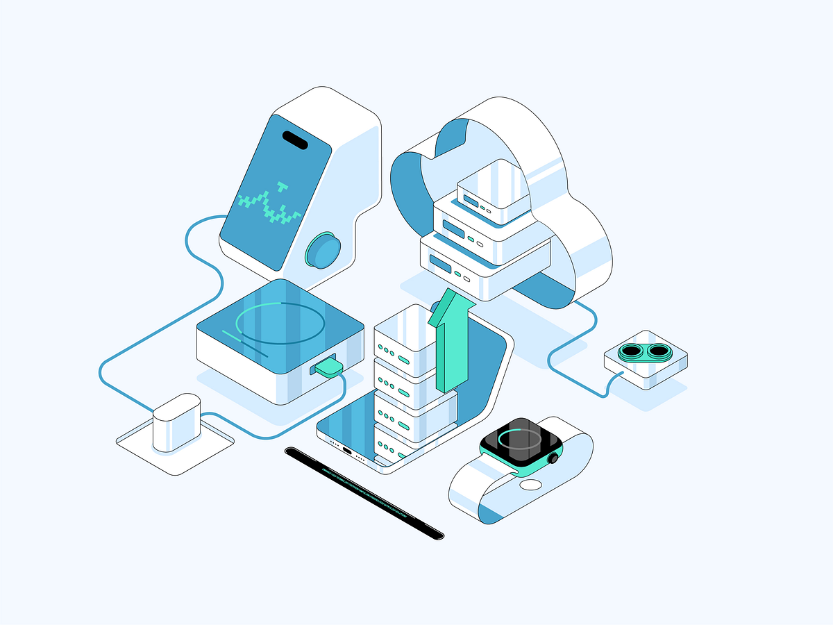 AI Financial Automation Illustration for Fintech and  SaaS
