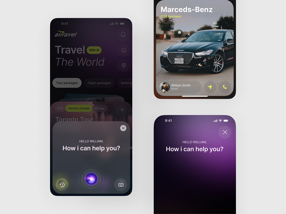 AI Travel Assistant App - Smart Trip & Transportation UI Image 1