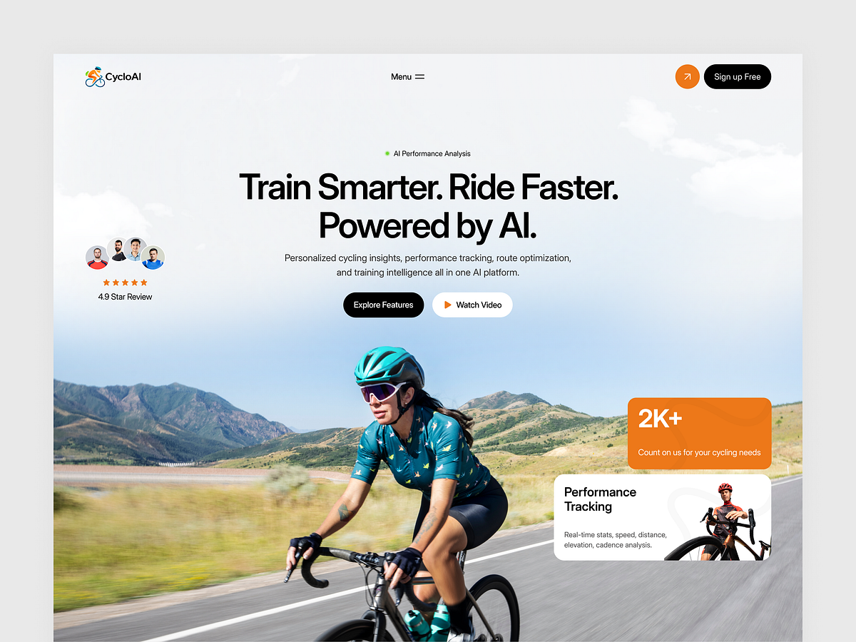 AI Cycling Performance Website Image 0