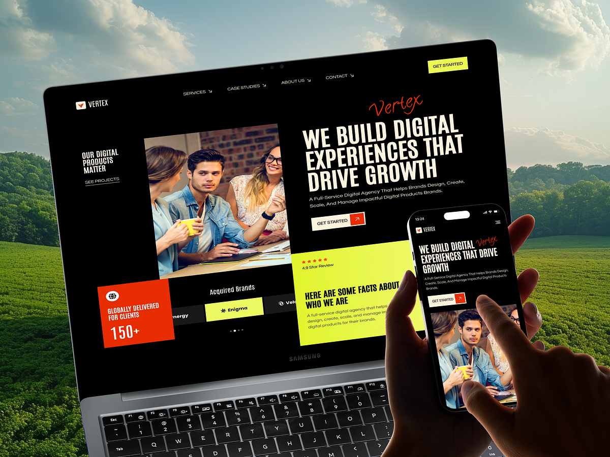 Digital Agency Website UI - Responsive Web Design for Growth Image 1