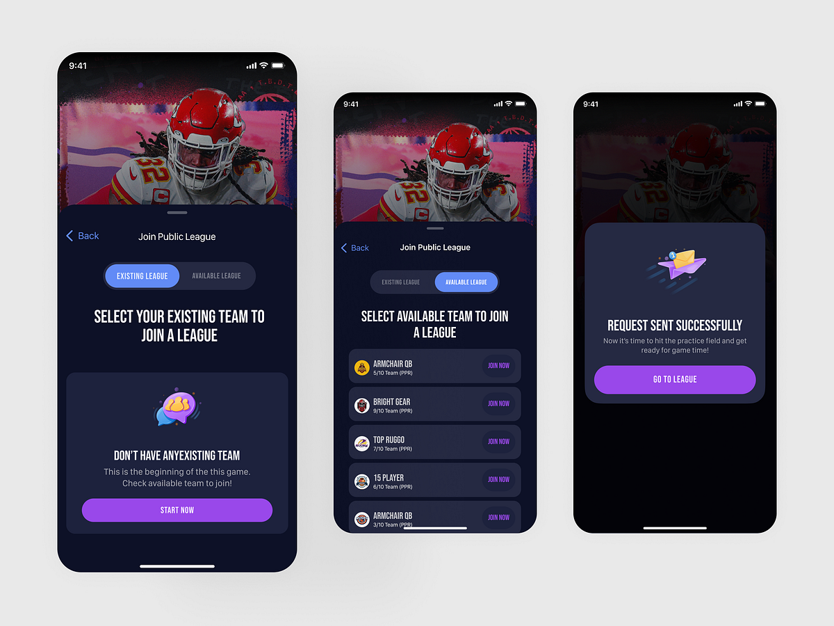 Fantasy League | League Join & Team Entry App UI Image 2