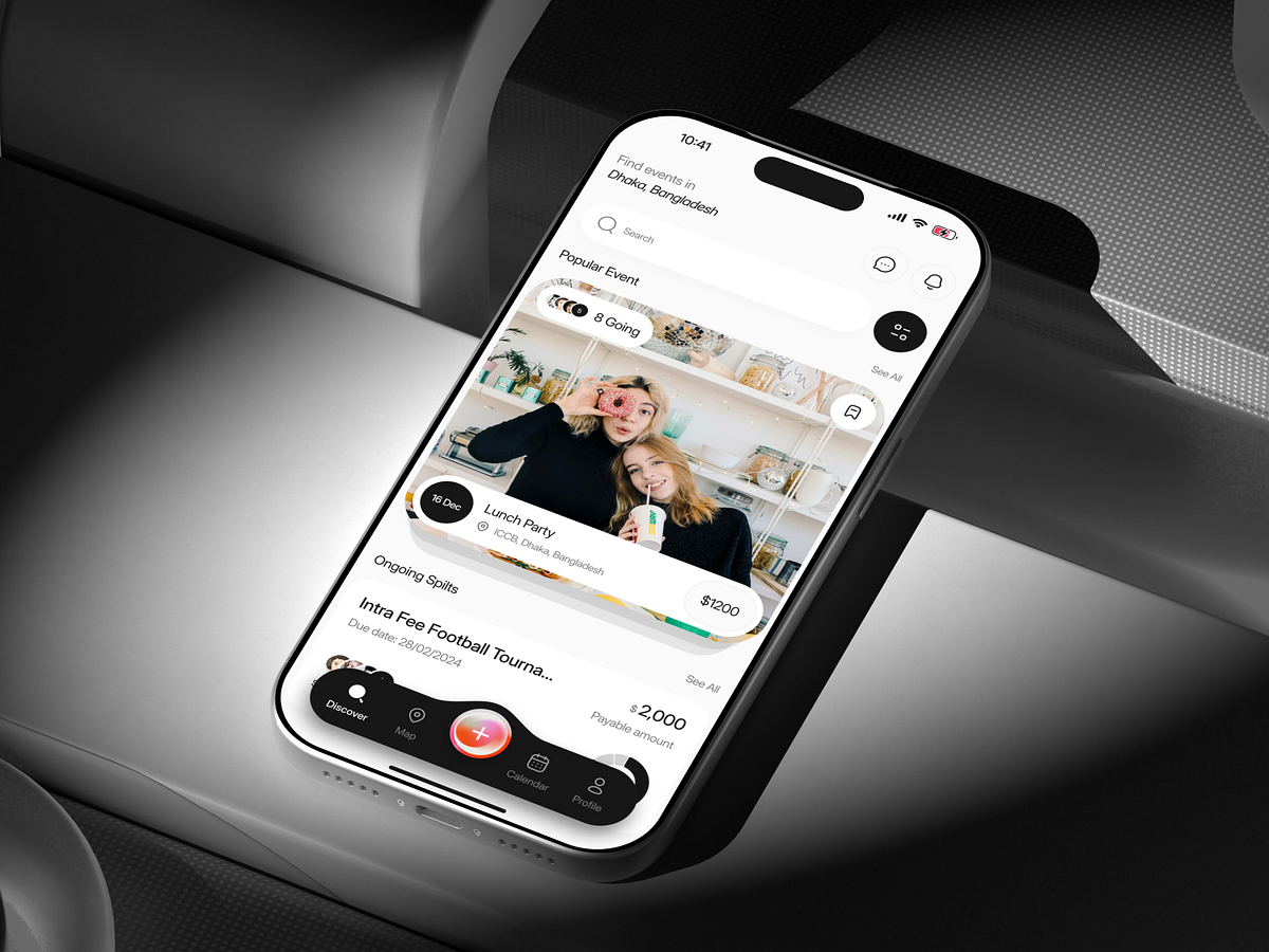 Event & Bill-Splitting Mobile App Design Image 0