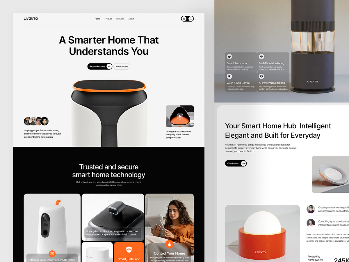 Smart Home Website Design | AI-Powered Home Automation Concept Image 2
