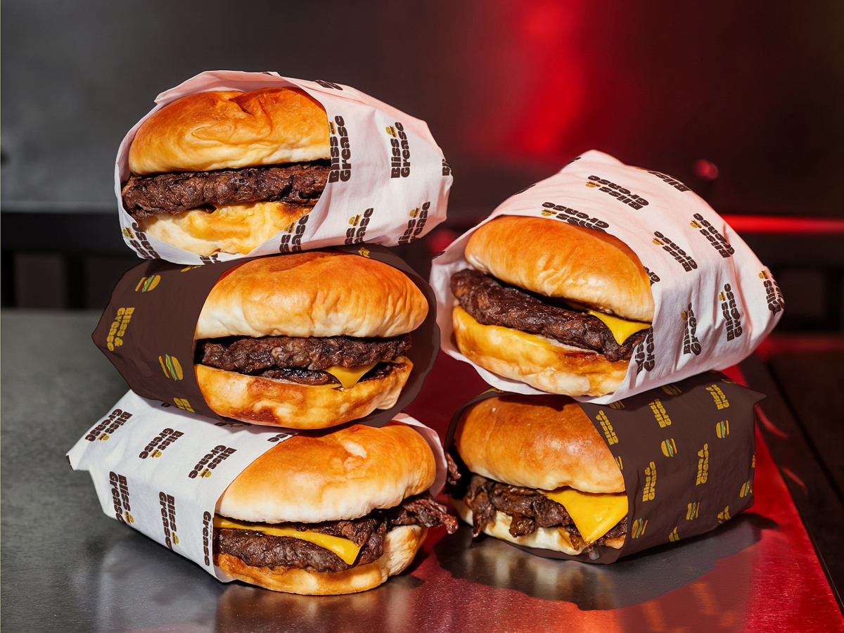 Bliss & Grease – Bold Burger Brand Identity | Fast Food Branding Image 1