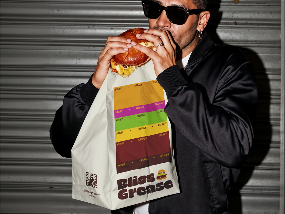 Bliss & Grease – Bold Burger Brand Identity | Fast Food Branding Image 2