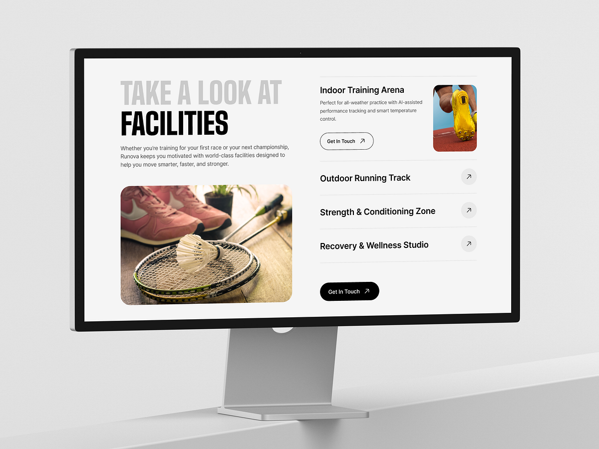 Runova - Sports Training Website Design Image 3